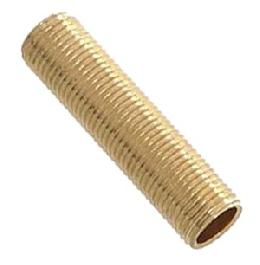 1/4 IP Brass All Thread Nipple - 3" Length