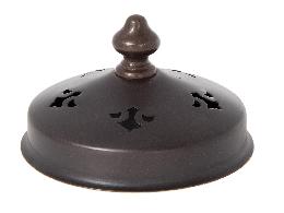 3.93" O.D. Handel Style Antique Bronze Finish Brass Heat Cap With Finial 
