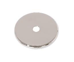 Polished Nickel Brass Heavy Gauge Rolled Edge Check Plate, Slips 1/8 IP, Choice of Dia.
