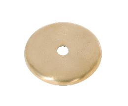 Satin Brass w/Lacquer Heavy Gauge Rolled Edge Check Plate, Slips 1/8 IP, Choice of Dia.