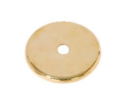 Polished and Lacquered Brass Rolled Edge Check Plate, 1/8 IP Slip, Choice of Dia. 