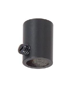 1/4F Satin Black Finish Steel  Lamp Cord Strain Relief Bushing with Nylon Set Screw