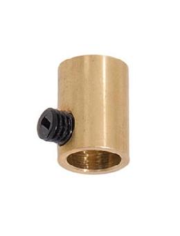 1/4F Unfinished Brass Lamp Cord Strain Relief Bushing with Nylon Set Screw