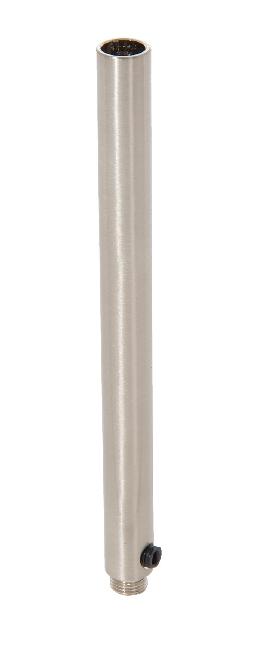 6" Long Satin Nickel Finish Brass Hollow Transition Cord Grip Bushing for Twised Pair SVT-2 and 3 Lamp Cord, 1/8M