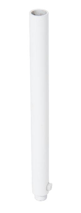 6" Tall Brass Hollow Transition Cord Grip Bushing w/Plastic Black Polycarbonite Set Screw, 1/8M, White Enamel