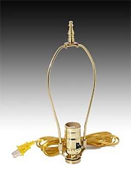 Oil to Electric Lamp Adaptor with 9" Harp