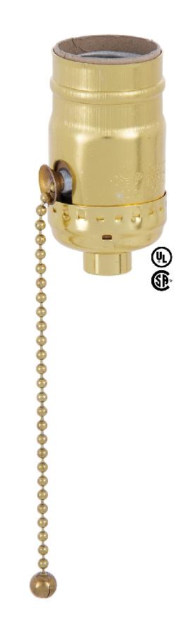 Pull Chain Leviton Brass Plated Socket
