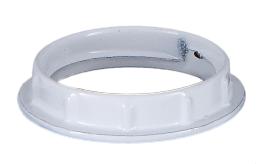 White Enamel Metal Ring for Threaded Porcelain Medium Lamp Sockets, 2-1/16" O.D.