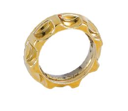 Brass Finish Ring For Threaded Candelabra Socket, 3/4" Inside Diameter