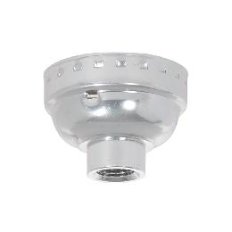Aluminum E-26 Lamp Socket Cap, No Set Screw, Nickel Plated 