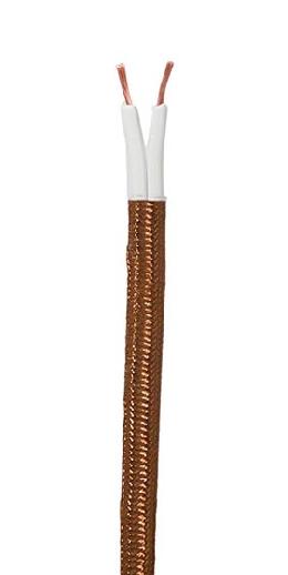 18/2 SPT-2-B Light Brown Rayon Covered Lamp Cord, Choice of Length