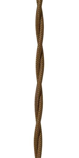 Brown Rayon Twisted Pair Lamp Cord, Choice of Sold By The Foot or Bulk Size