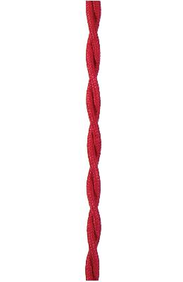 Red Cotton Twisted Pair Lamp Spool Cord