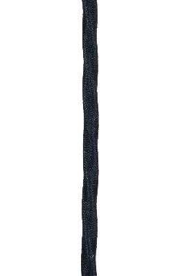 Black Cotton Overbraid 3-Wire 16 Gauge Lamp Cord