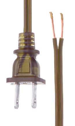 Antique Bronze Color Lamp Cord Set, Choice of Length