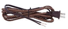 Brown Color Rayon Covered Lamp Cord Set