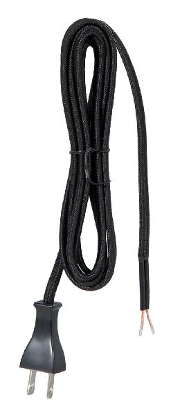  Black Rayon Lamp Cord Set - Your Choice of Length