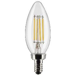Clear, 40-Watt Equivalent LED Light Bulb, Candelabra Base B11