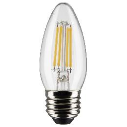 Clear, 60-Watt Equivalent LED Light Bulb, Medium Base, B11