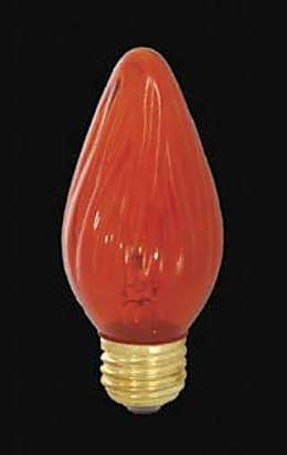 F-15 Amber Flame Bulb, Standard Base Bulb