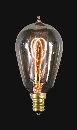 Short Antique Style 15W Light Bulb Candelabra Base