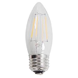 B10 Antique Style LED Light Bulb with Clear Glass, Squirrel Cage Filament