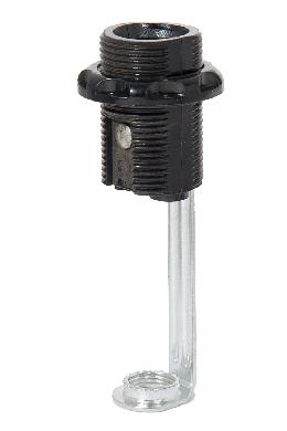 Candelabra Base Push-In Terminals Fully Threaded Phenolic Socket with External Threads, 3" Height