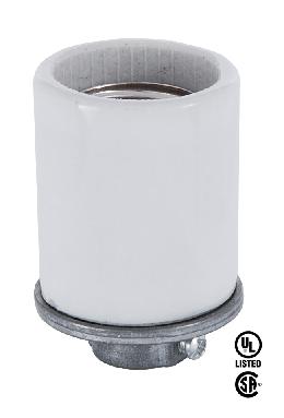 Porcelain Keyless Medium Base Socket With 1/4 IPs Cap