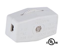 White Silver Inline Rotary Switch
