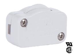 White Hi-Low Inline Rotary Dimmer Switch