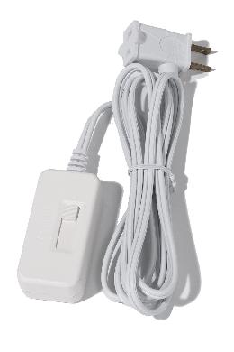 White Full Range, In-Line Dimmer with 6 Ft. Cord Set for LED, CFL and Incandescent Bulbs