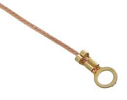 Copper Ground Wire with Brass 8/32" Lug, Choice of Lengths