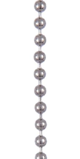Nickel Plated Beaded Chain #6 Size