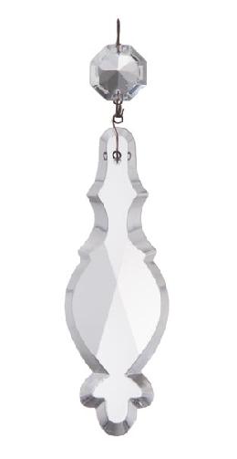 4 5/16" Clear, Flat Crystal Magnum Pendalogue