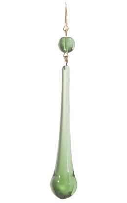 3" Green Teardrop Lamp Crystal