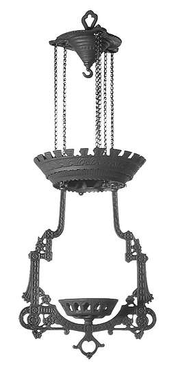 Lomax Replica, Cast Iron Hanging Lamp Frame