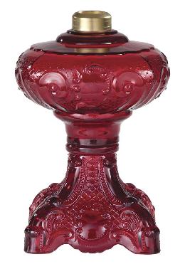 Ruby "Princess Feather" Oil Lamp Font