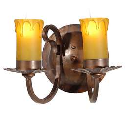 Cottage Style 2-Light Candle Sconce