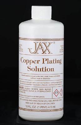 Jax Copper Plating Solution, Choice of Size 
