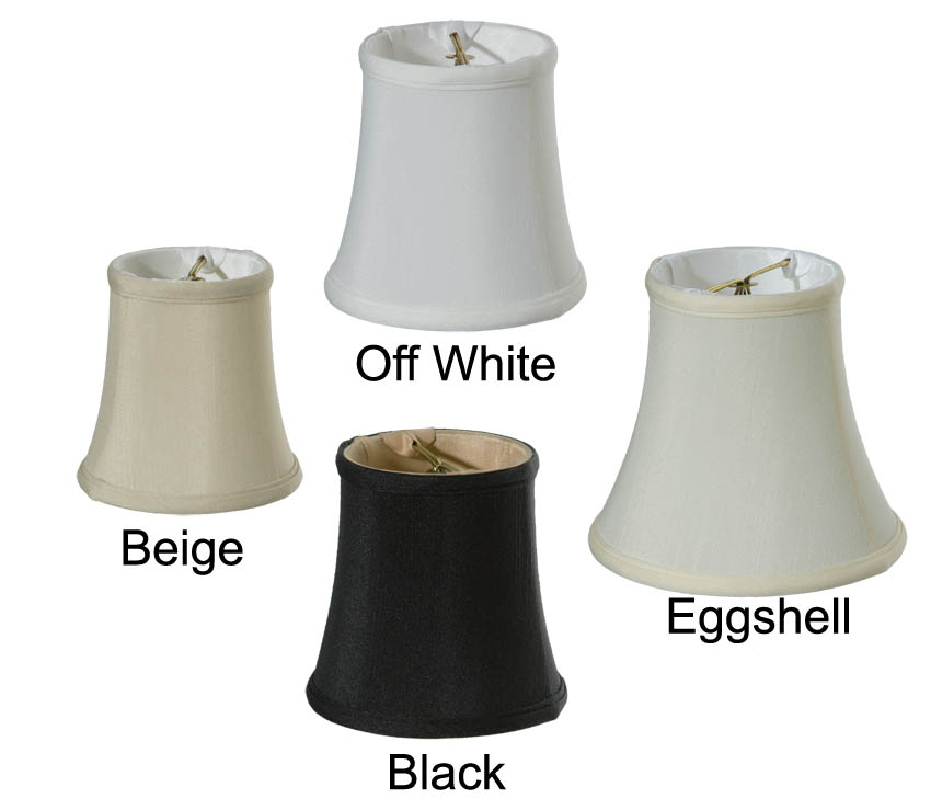 Set of 5 Soft Bell 3"x 6"x 5" Urbanest White Chandelier Lamp Shades 