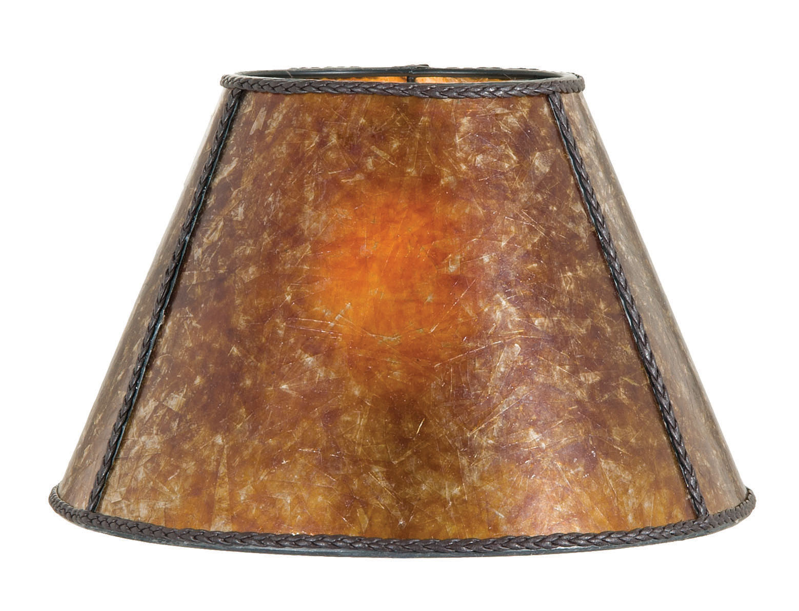 Amber Empire Style Mica Lamp Shade, Mica Floor Lamp Shade