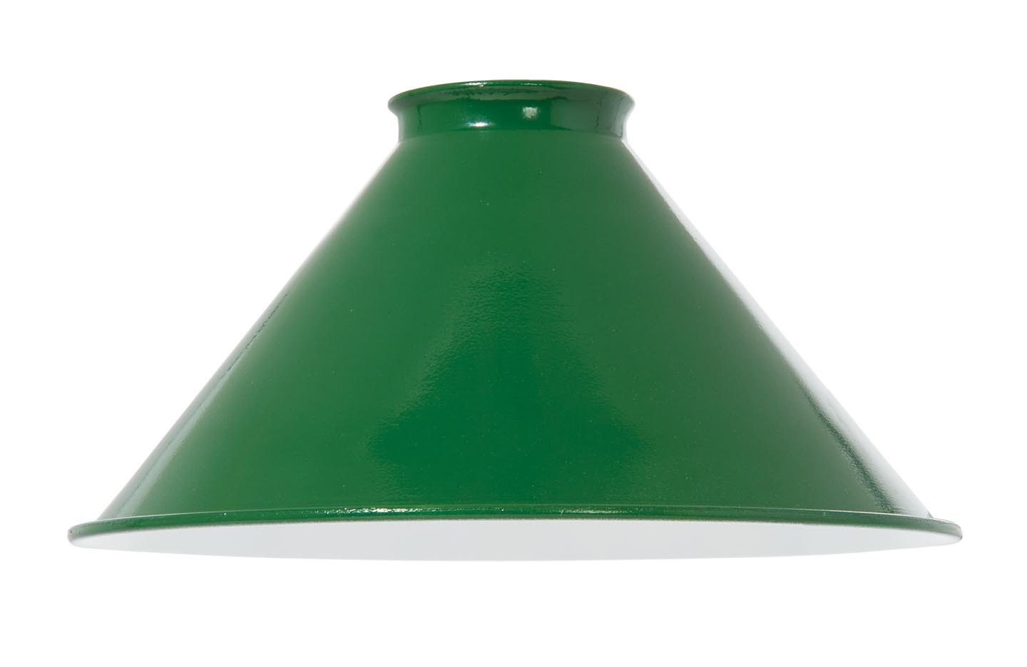 8 Dia., Cone-Shape Metal Lamp Shade with 2-1/4 fitter and Green