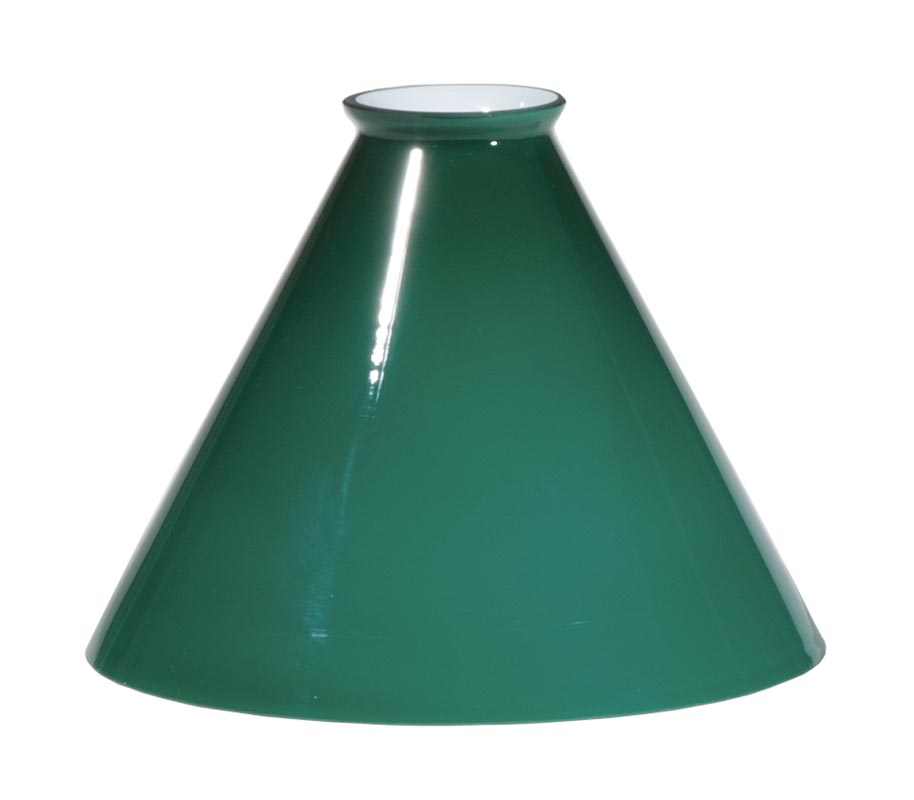 7 Green Over Opal Cased Glass Pendant, Glass Lamp Shades With 2 1 4 Inch Fitter