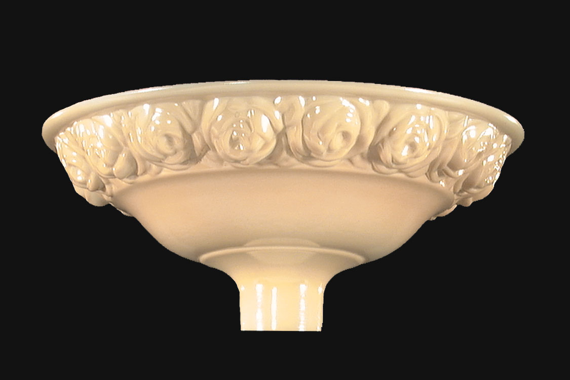 16 Nu Gold Embossed Torchiere Roses Design 09028 B P Lamp Supply