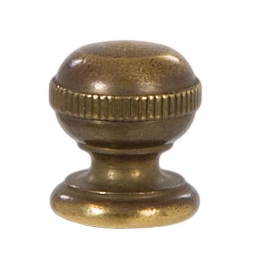 Knurled Ball Style Brass Lamp Finial, Big Finials Lamp