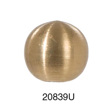 1 3/4" SOLID ROUND SOLID BRASS BALL FINIAL THREADED 1/8" ip TAPPED