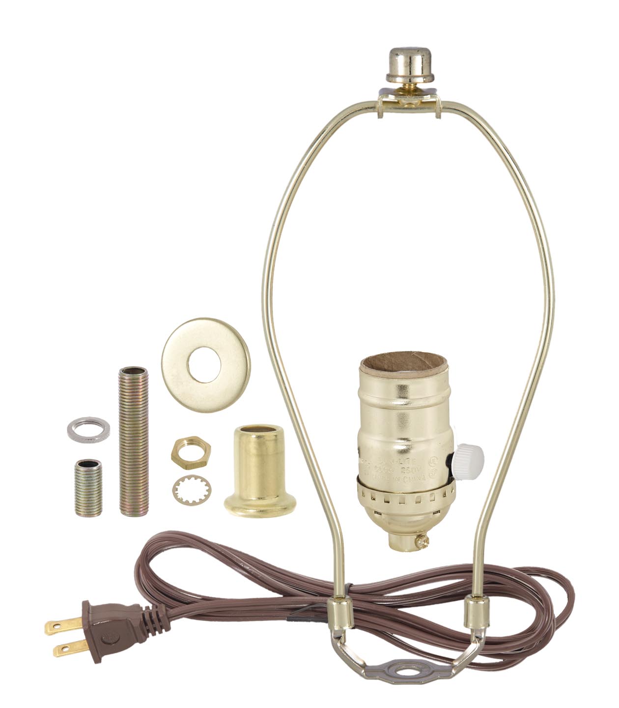 Brass Table Lamp Wiring Kit With Full, Table Lamp Dimmer Socket