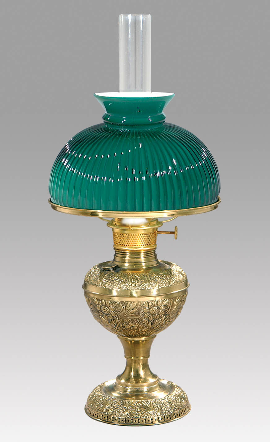 Early Style Embossed Brass Lamp 69044d, Early Electric Table Lamps